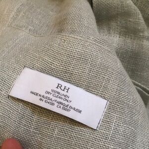 Restoration Hardware blue linen curtains